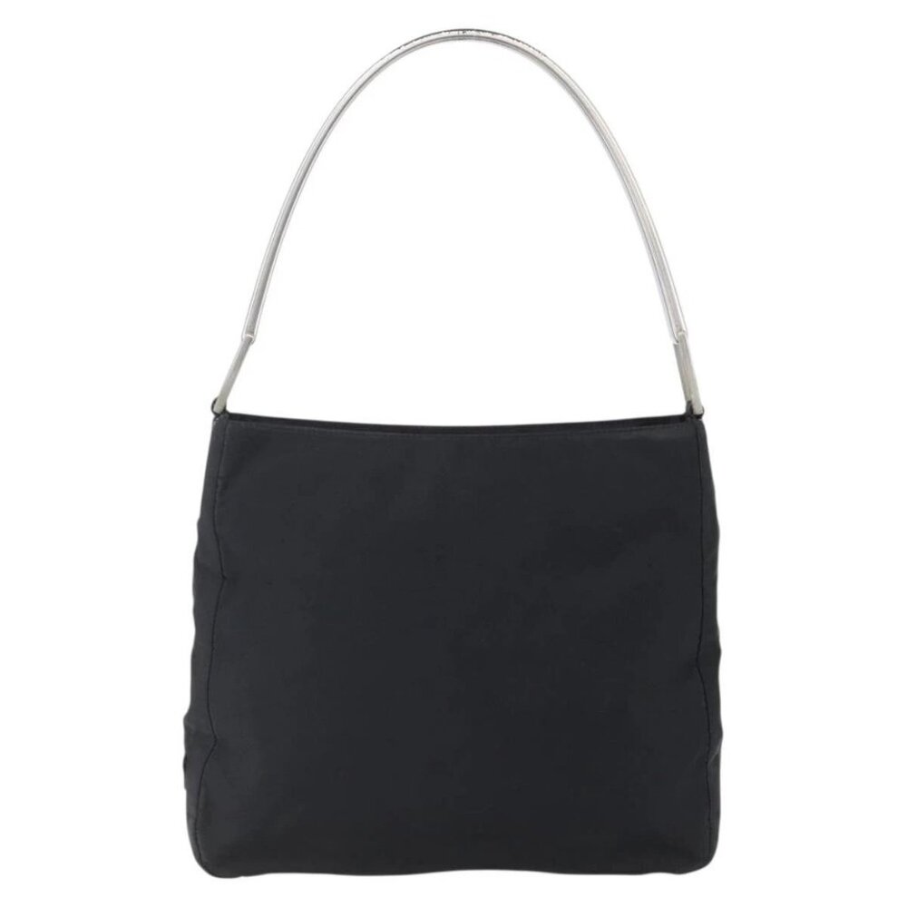 PRADA Shoulder Bag Nylon Plastic Black Silver Auth 152891 - Picture 2 of 16